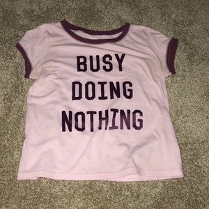 Pink short sleeve shirt